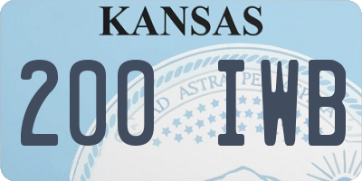 KS license plate 200IWB
