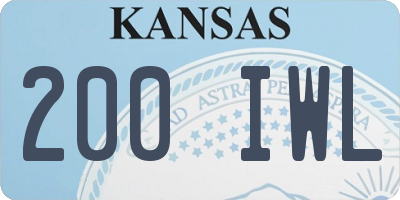 KS license plate 200IWL
