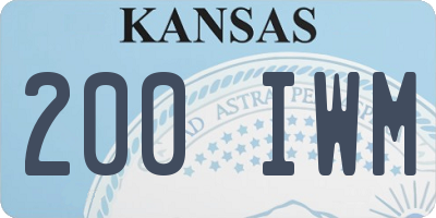 KS license plate 200IWM