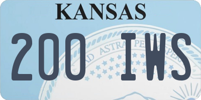 KS license plate 200IWS