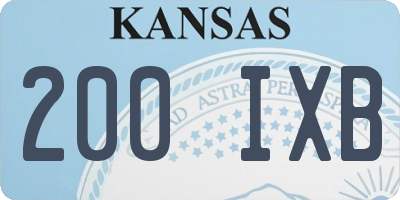 KS license plate 200IXB