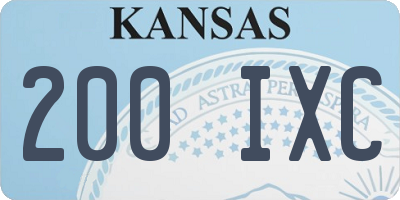 KS license plate 200IXC