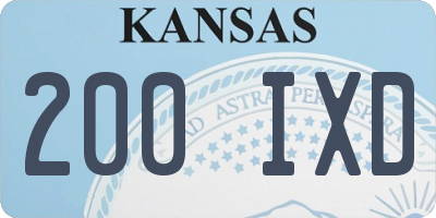 KS license plate 200IXD