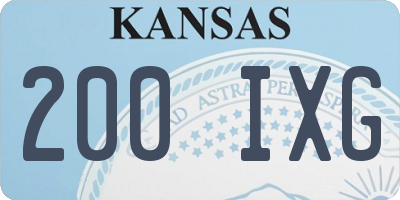 KS license plate 200IXG