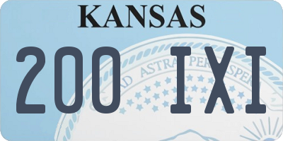 KS license plate 200IXI