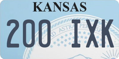 KS license plate 200IXK
