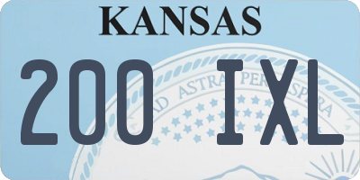 KS license plate 200IXL