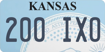 KS license plate 200IXO