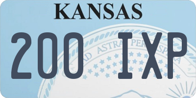 KS license plate 200IXP