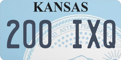KS license plate 200IXQ