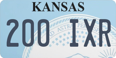 KS license plate 200IXR