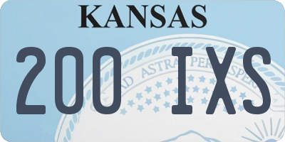 KS license plate 200IXS