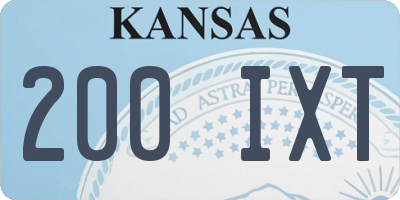 KS license plate 200IXT