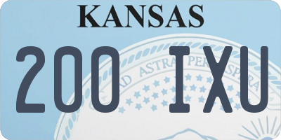 KS license plate 200IXU
