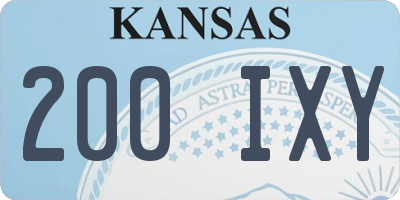 KS license plate 200IXY