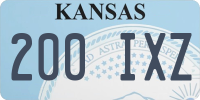 KS license plate 200IXZ