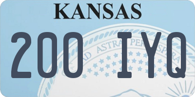 KS license plate 200IYQ
