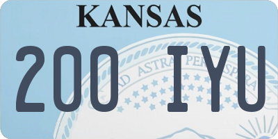 KS license plate 200IYU