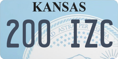 KS license plate 200IZC