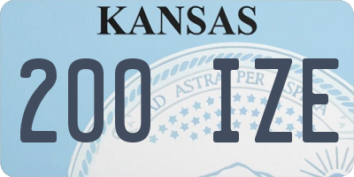 KS license plate 200IZE