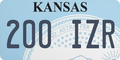 KS license plate 200IZR