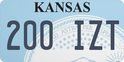 KS license plate 200IZT