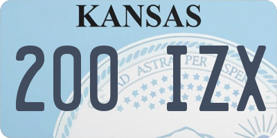 KS license plate 200IZX