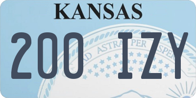 KS license plate 200IZY