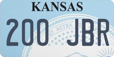 KS license plate 200JBR