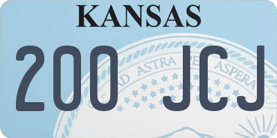 KS license plate 200JCJ