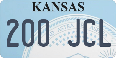 KS license plate 200JCL