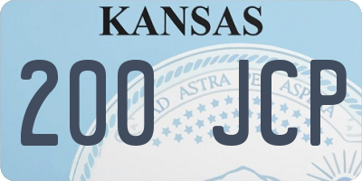 KS license plate 200JCP