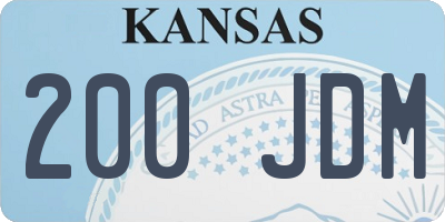 KS license plate 200JDM