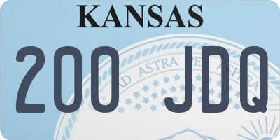 KS license plate 200JDQ
