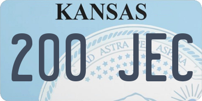 KS license plate 200JEC
