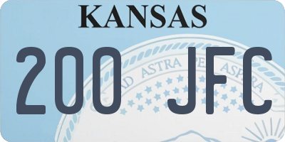 KS license plate 200JFC