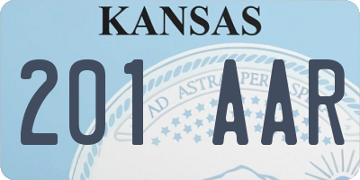 KS license plate 201AAR