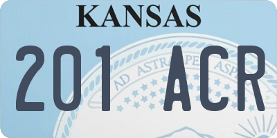 KS license plate 201ACR