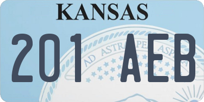 KS license plate 201AEB