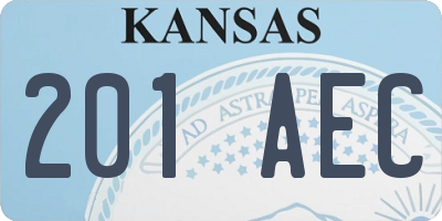 KS license plate 201AEC