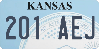 KS license plate 201AEJ