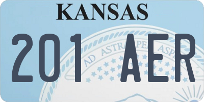 KS license plate 201AER