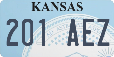 KS license plate 201AEZ