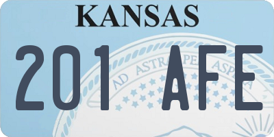 KS license plate 201AFE