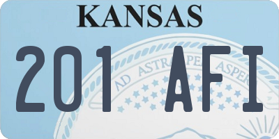 KS license plate 201AFI