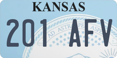 KS license plate 201AFV
