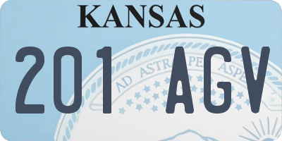 KS license plate 201AGV