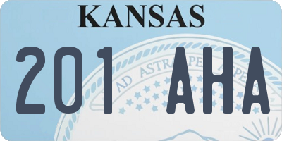 KS license plate 201AHA