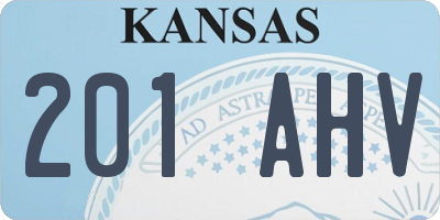 KS license plate 201AHV