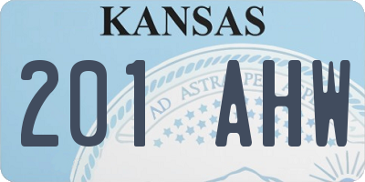 KS license plate 201AHW